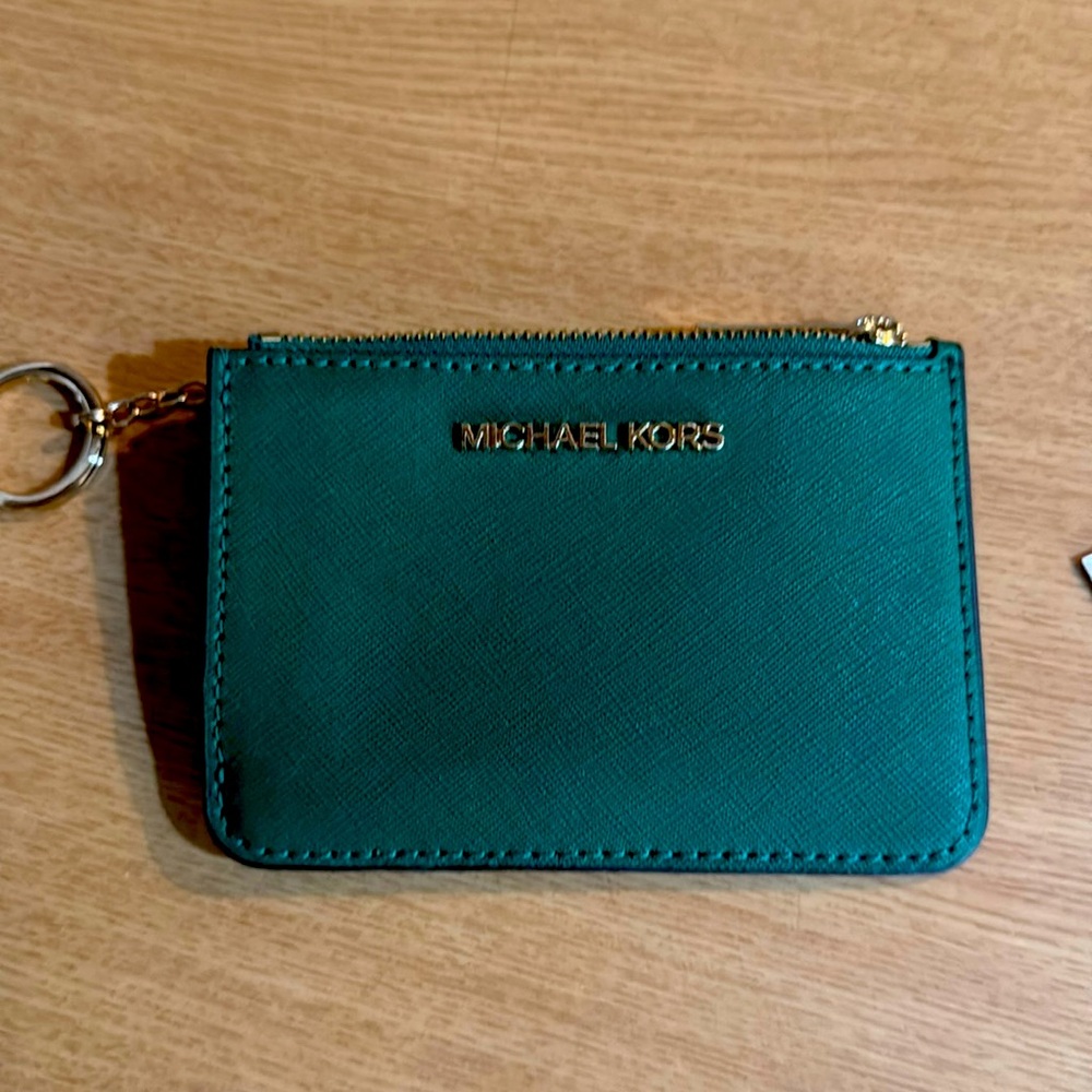 Green Jet Set Travel Michael Kors wallet